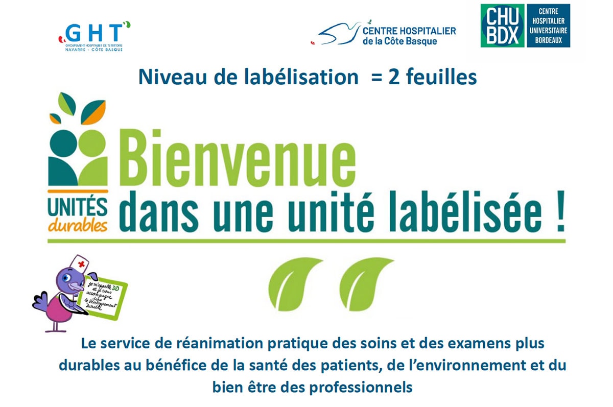 Transformation écologique : le Service de réanimation primé et labelisé