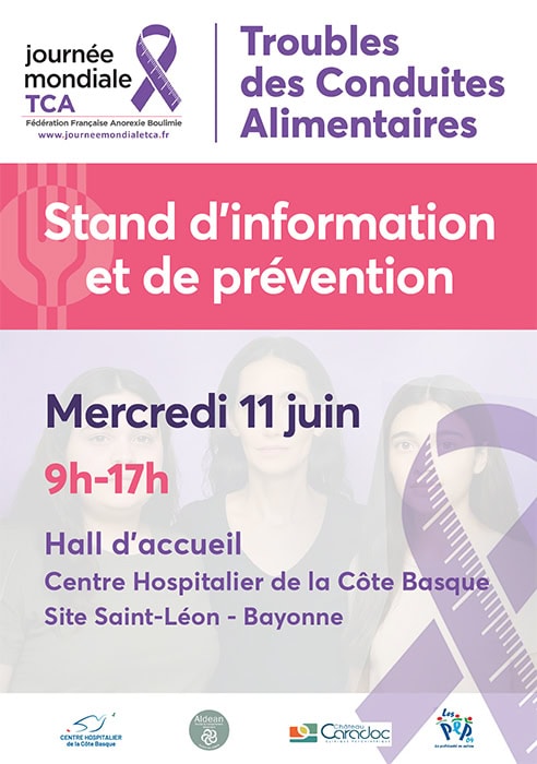 Journée mondiale de prévention des Troubles des Conduites Alimentaires (TCA) Bayonne 11 juin