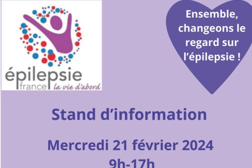 Journée internationale de l&rsquo;épilepsie stand d&rsquo;information Bayonne 21 février