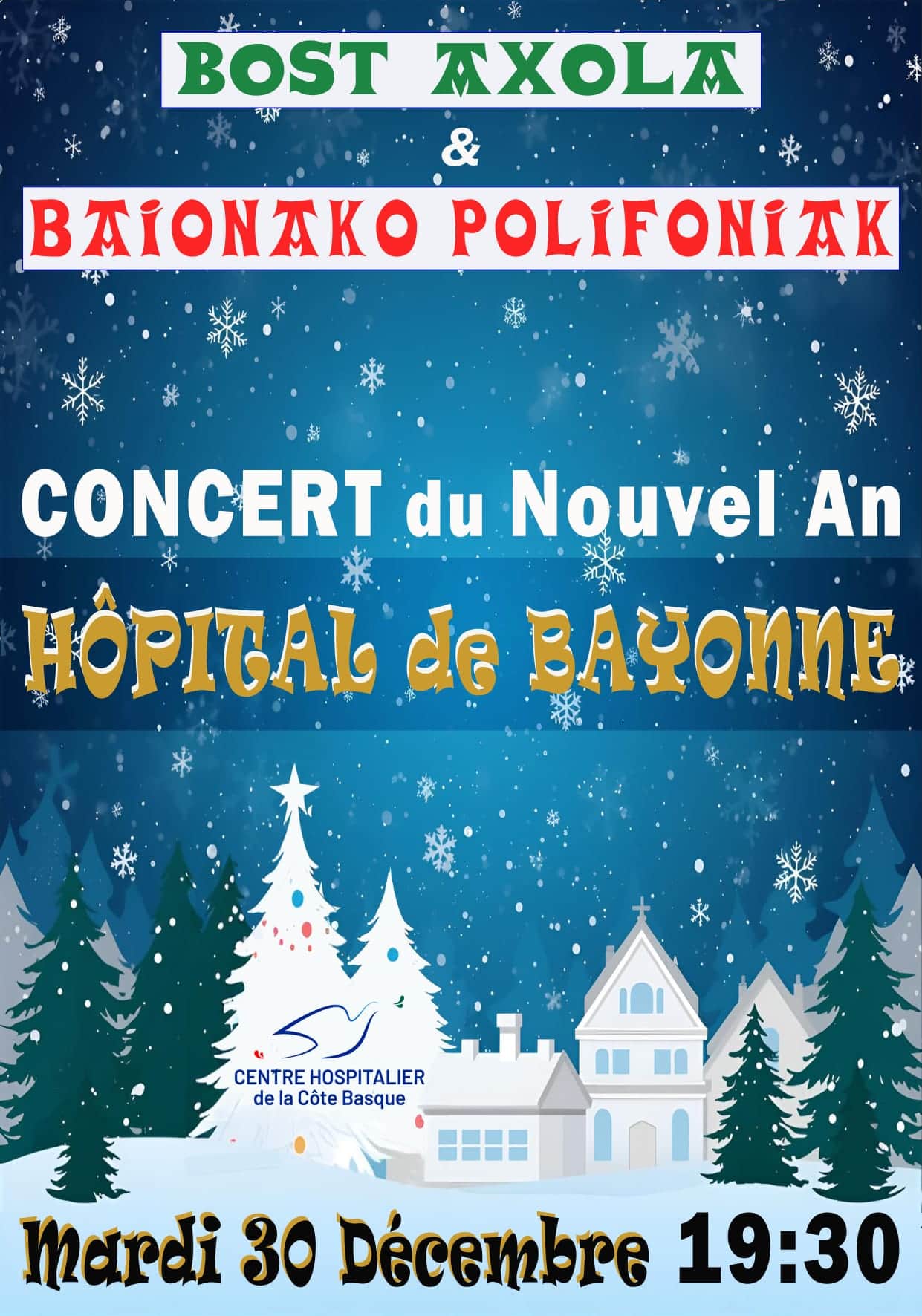 Concert du Nouvel An au Centre Hospitalier de la Côte Basque – site Saint-Léon