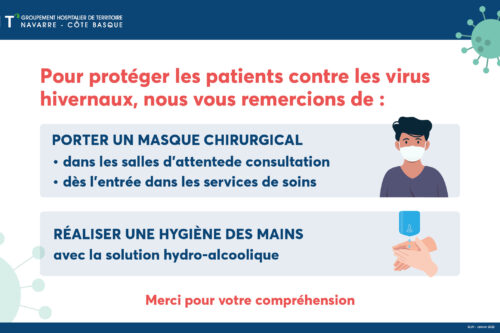 Port du masque : renforcement des mesures au sein du CH C&ocirc;te Basque