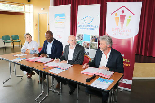 Signature d’une convention entre le Centre Hospitalier de la Côte Basque et les bailleurs sociaux Habitat Sud Atlantic et l’Office 64 de l’Habitat