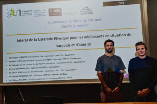 Recherche : une thèse de Doctorat en Sciences et Techniques des Activités Physiques et Sportives au Centre Hospitalier de la Côte Basque