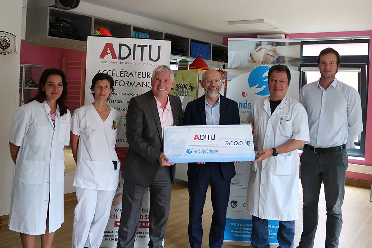 Soutien de la société ADITU au projet oncopédiatrie porté par l&rsquo;UTAPS du Centre Hospitalier de la Côte Basque