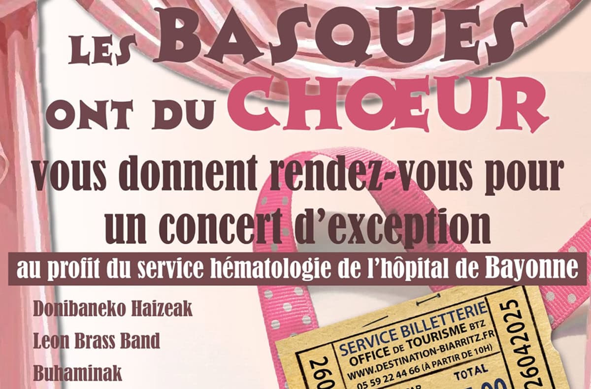Concert  « Les Basques ont du chœur » 26 avril Biarritz