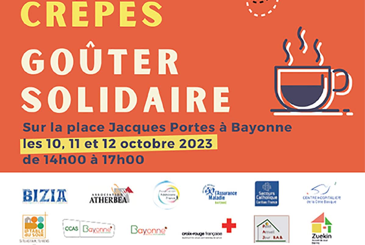 Précarité et santé : 14èmes goûters solidaires – Bayonne 10-12 octobre
