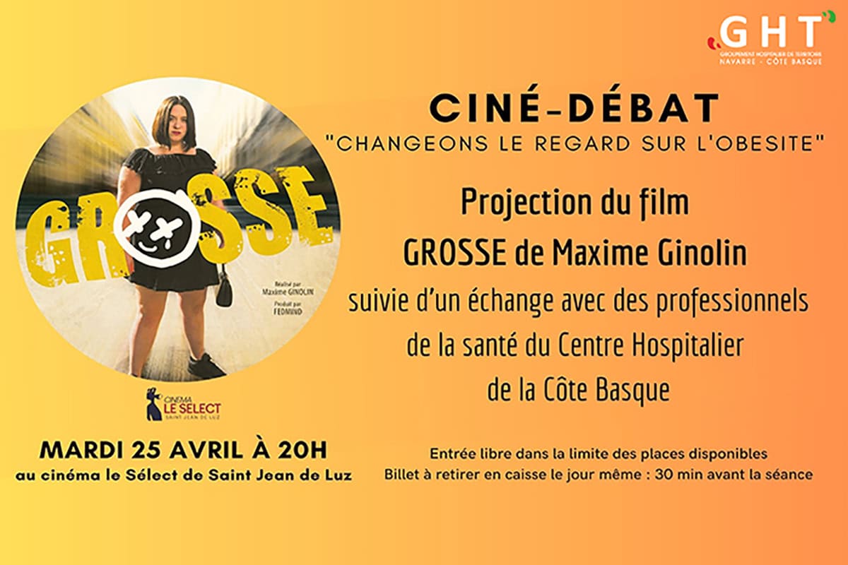 Ciné débat « Changeons de regard sur l&rsquo;obésité » Saint-Jean-de-Luz 25 avril