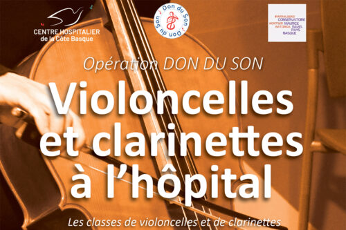 Musique « au pied du lit du patient : « Violoncelles et clarinettes à l&rsquo;hôpital » Saint-Jean-de-Luz 2 février