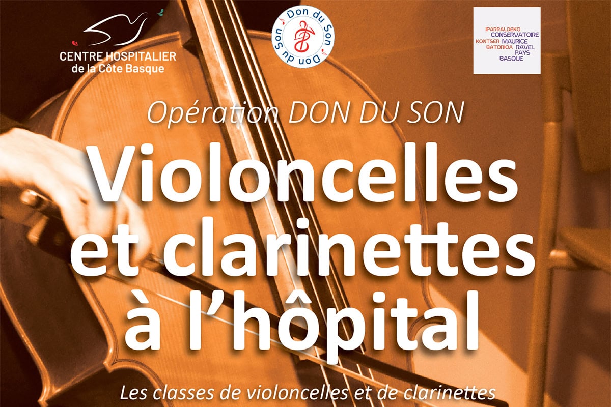 Musique « au pied du lit du patient : « Violoncelles et clarinettes à l&rsquo;hôpital » Saint-Jean-de-Luz 2 février