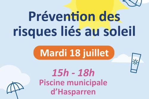 Prévention des risques liés au soleil Hasparren 18 juillet