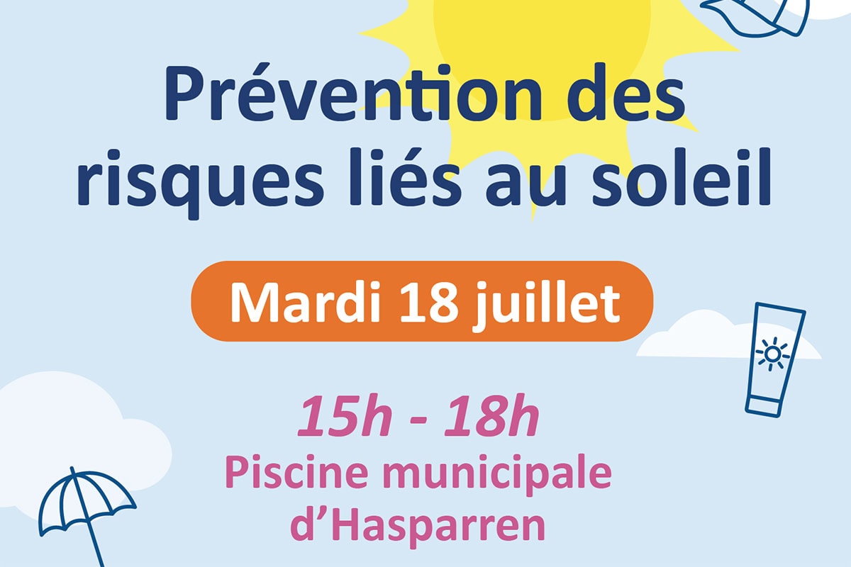 Prévention des risques liés au soleil Hasparren 18 juillet